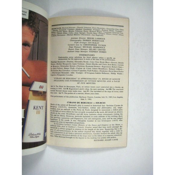 Royal Shakespeare Company Playbill Opening Performance October 1984 STAIN - Picture 4 of 8